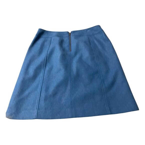 Talbots Women's Periwinkle Blue Wool Blend Straight Skirt Size 12 - Picture 2 of 4